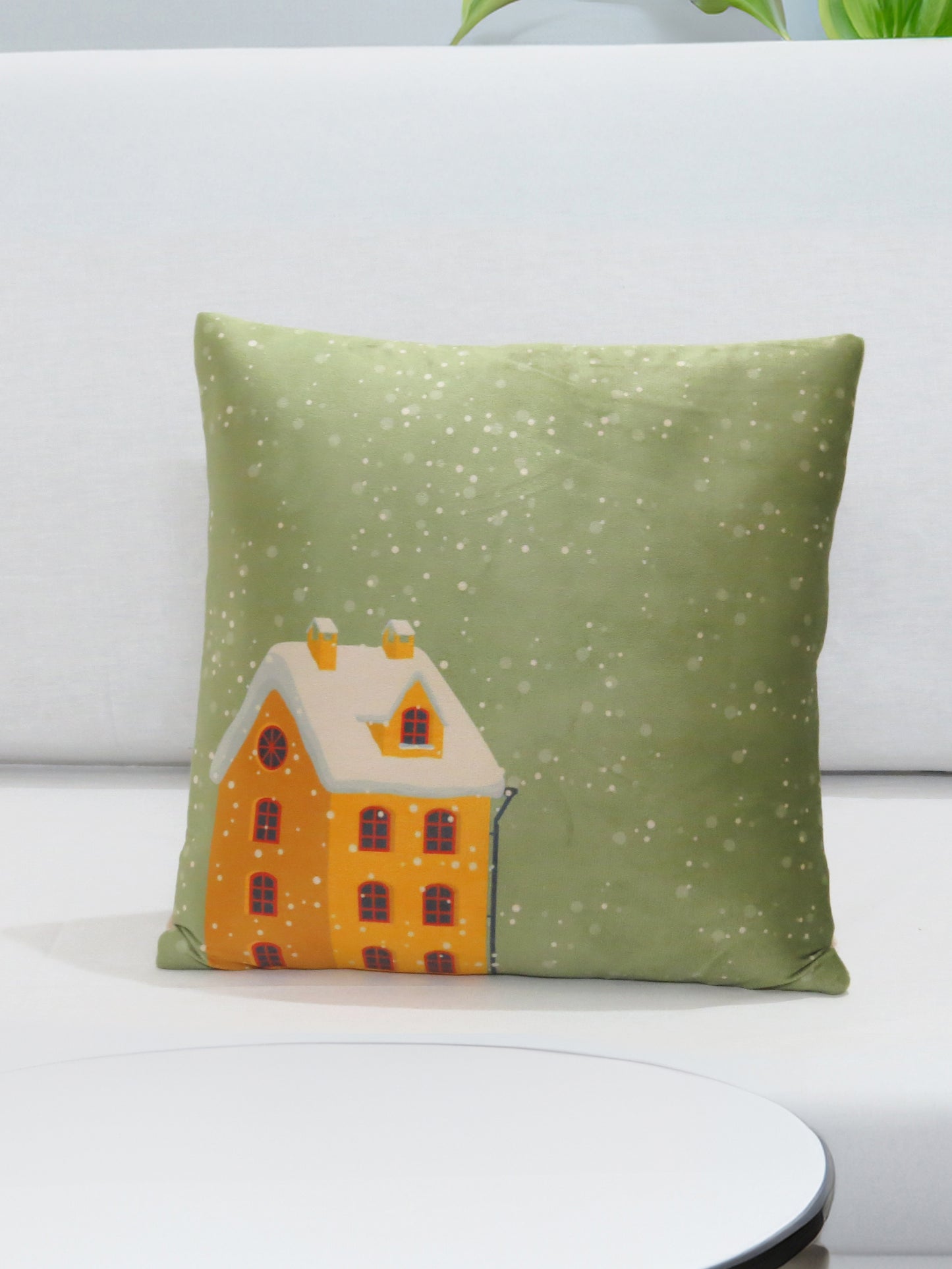 Christmas Charm Set of 3 pcs Velvet Cushion Cover 16x16 Inch