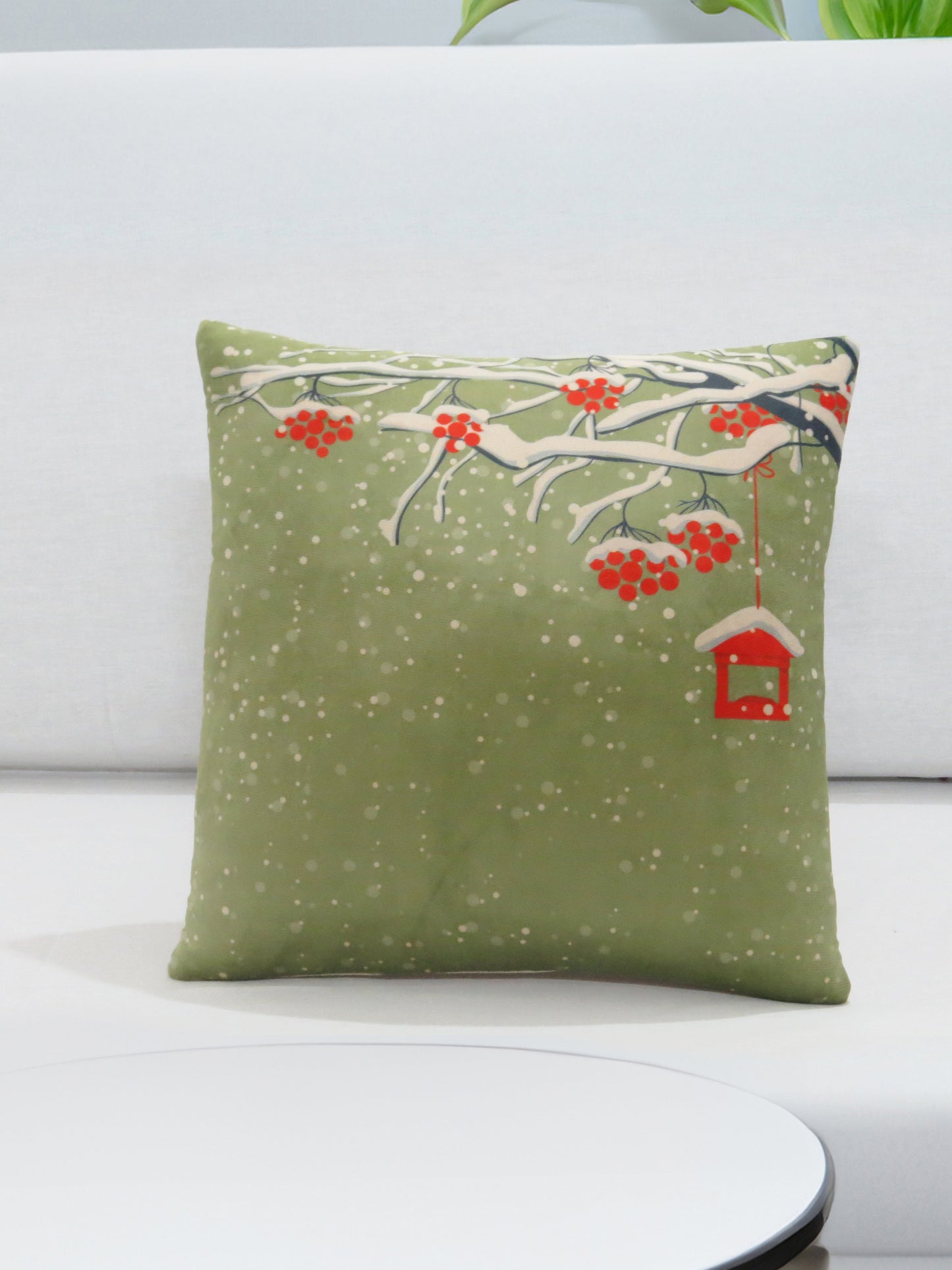 Christmas Charm Set of 3 pcs Velvet Cushion Cover 16x16 Inch