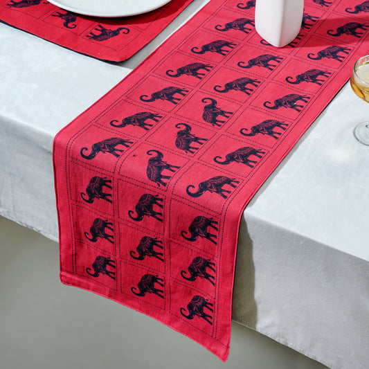 The Majestic Elephant cotton Table runner 12x48 Inch