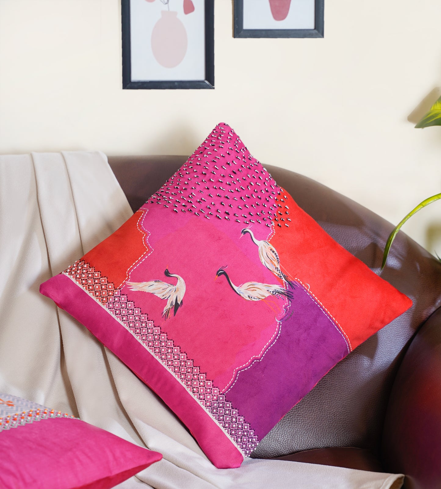 Pure joy graceful flamingos Cushion Cover 16 inch