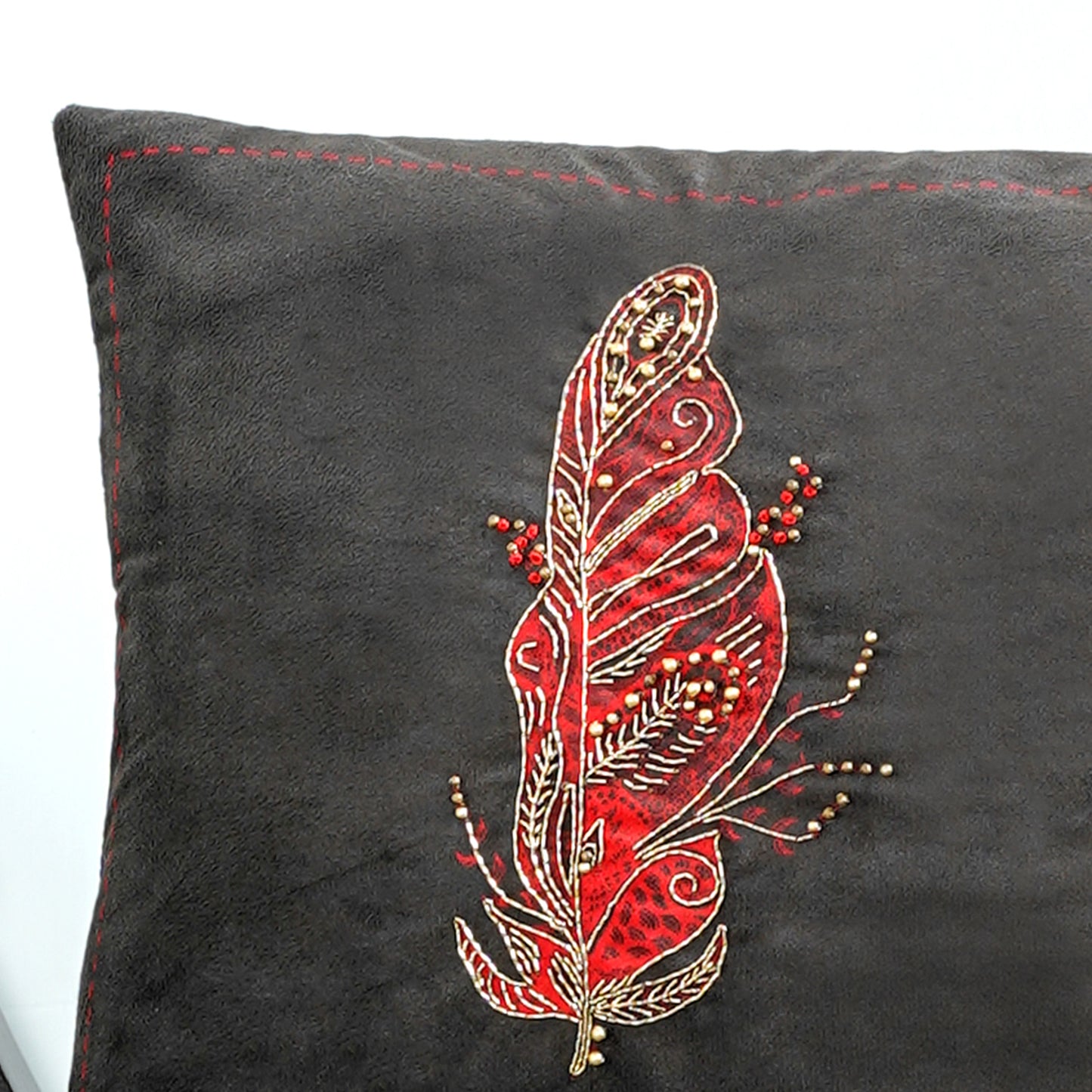 The Graceful Feather Cushion Cover 12x18 Inch