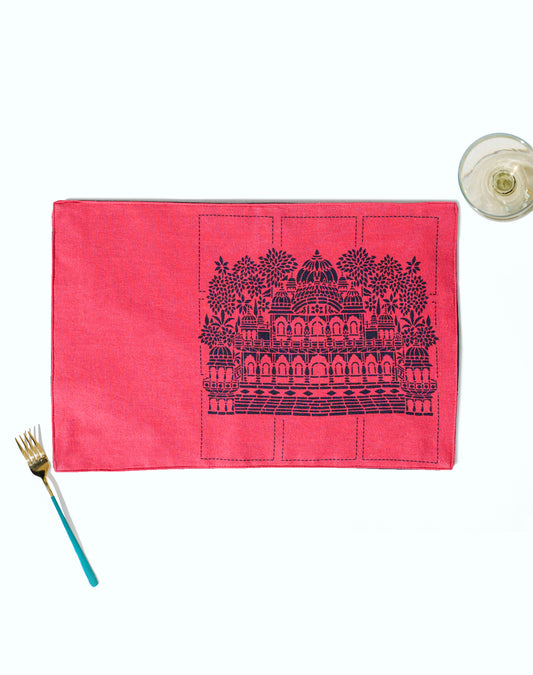 The Temple's Grace cotton Table Mat 12x18 Inch Set of 2